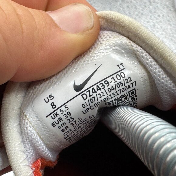 Size 8 Nike‎ Air Max 270 White Mantra Orange Womens Running Shoes DZ4439-100 - Picture 8 of 9